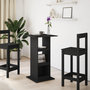 Voir la diapositive 3 : VIDAXL Table de bar avec rangement noir 60x60x102 cm bois d'ingenierie