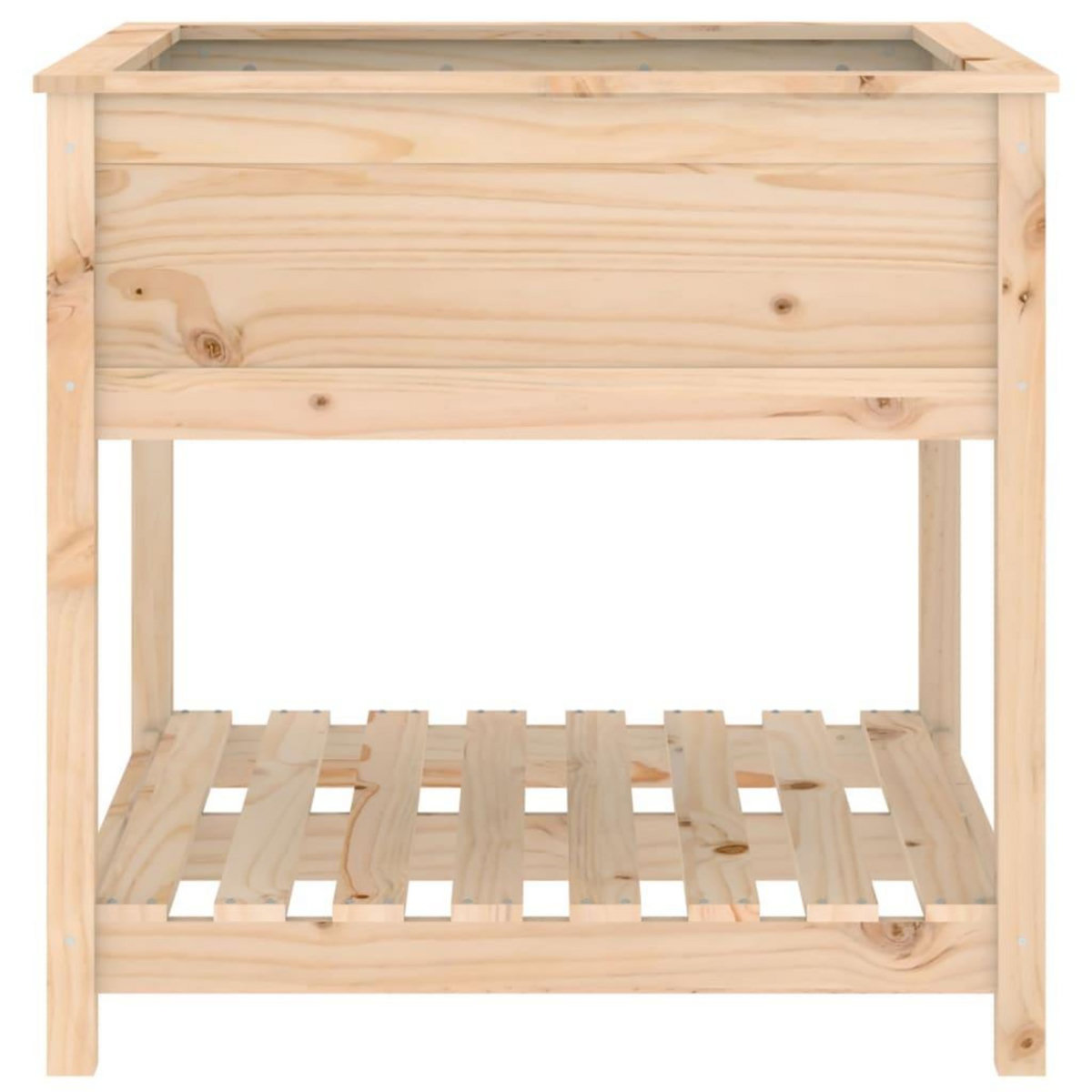 VIDAXL Jardiniere avec etagere 82,5x82,5x81 cm Bois massif de pin