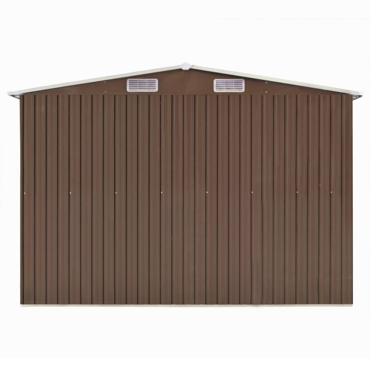 VIDAXL Abri de jardin Marron 257x990x181 cm Acier galvanise