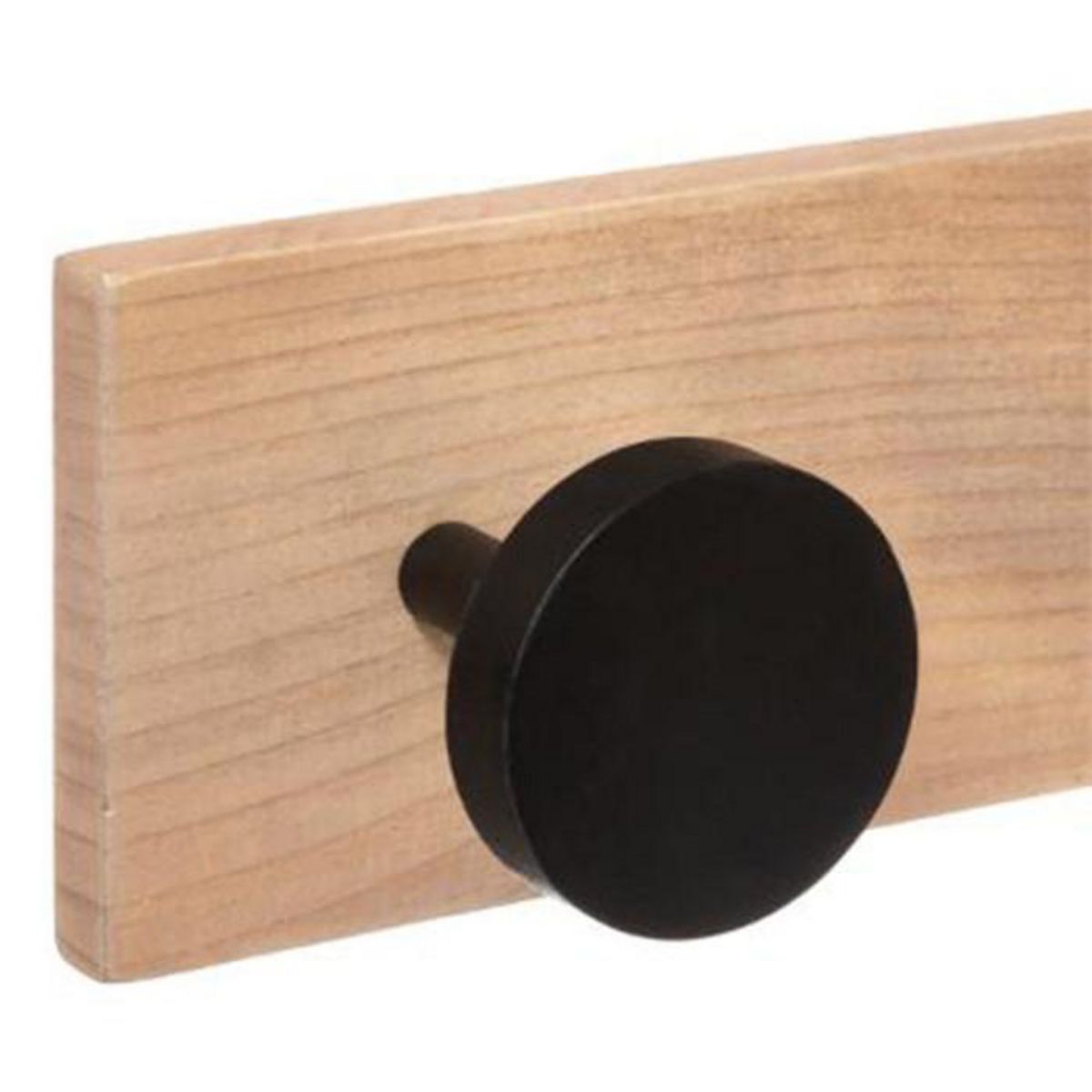 FIVE ﻿Patère Murale 6 Crochets  Bois  58cm Naturel & Noir