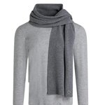 Lacoste Echarpe e Lacoste En Laine Cotelee. Coloris disponibles : Gris