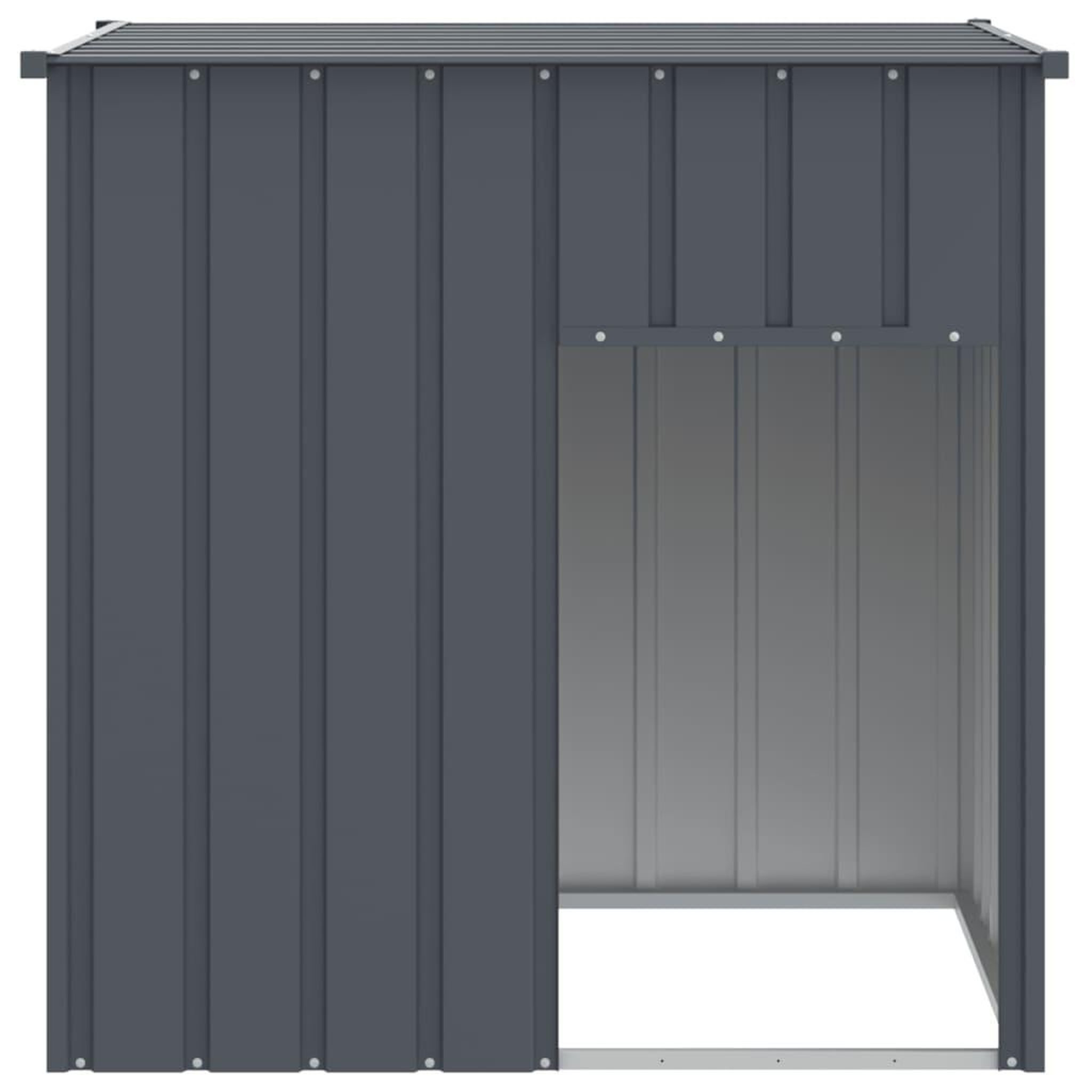 Voir la diapositive 3 : VIDAXL Niche pour chien avec toit anthracite acier galvanise