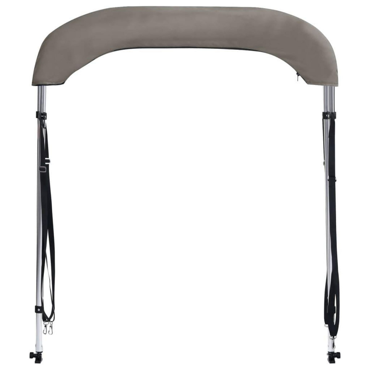 VIDAXL Auvent bimini a 2 arceaux gris 180x150x110 cm