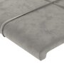 Voir la diapositive 5 : VIDAXL Tete de lit avec oreilles Gris clair 147x16x118/128 cm Velours
