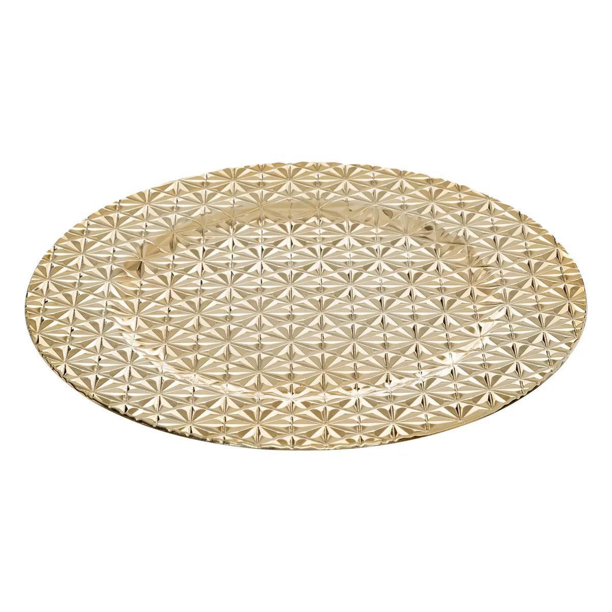 Voir la diapositive 2 : ATMOSPHERA Assiette de présentation  geo  33cm or