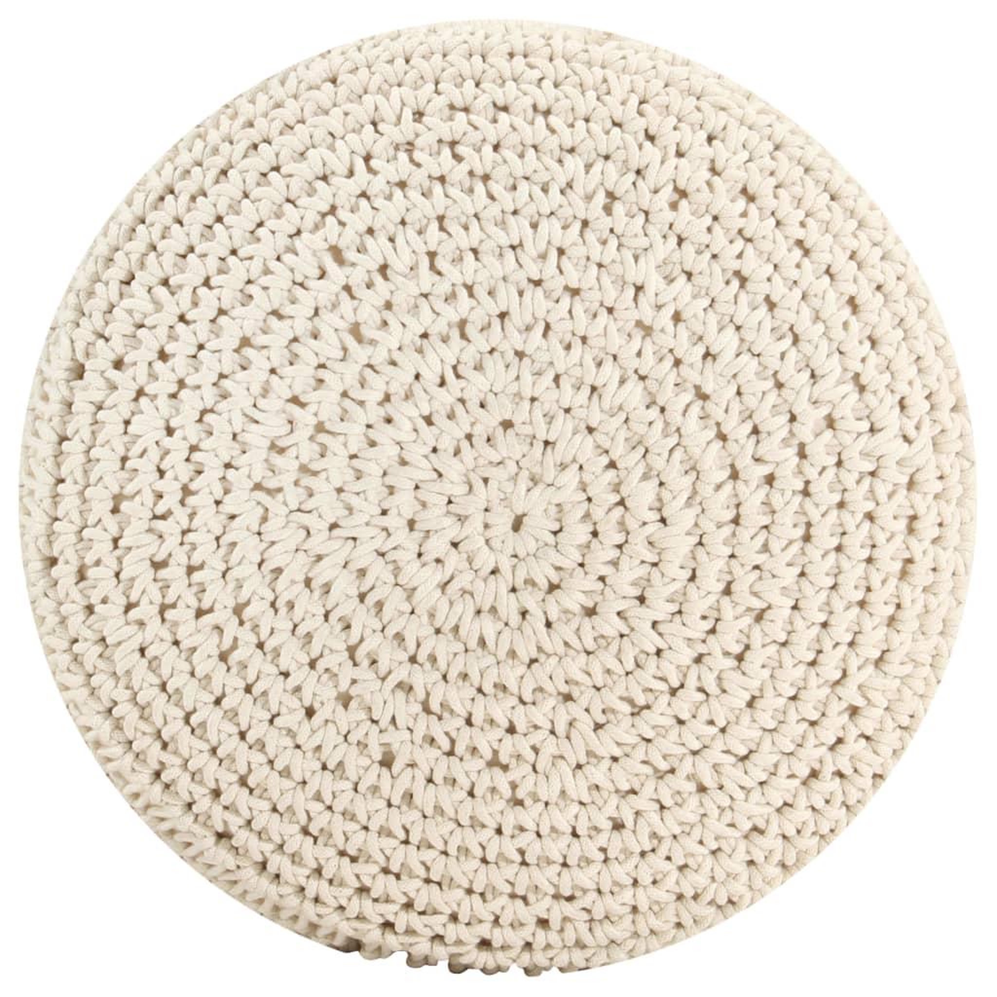 Voir la diapositive 2 : VIDAXL Pouf fait a la main en macrame 45x30 cm Coton