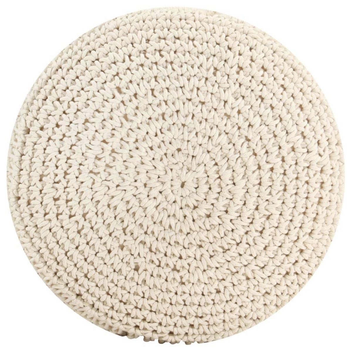 VIDAXL Pouf fait a la main en macrame 45x30 cm Coton