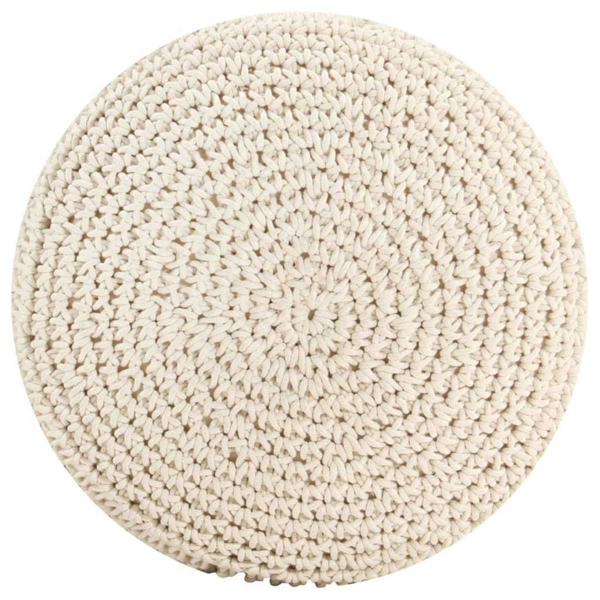 VIDAXL Pouf fait a la main en macrame 45x30 cm Coton