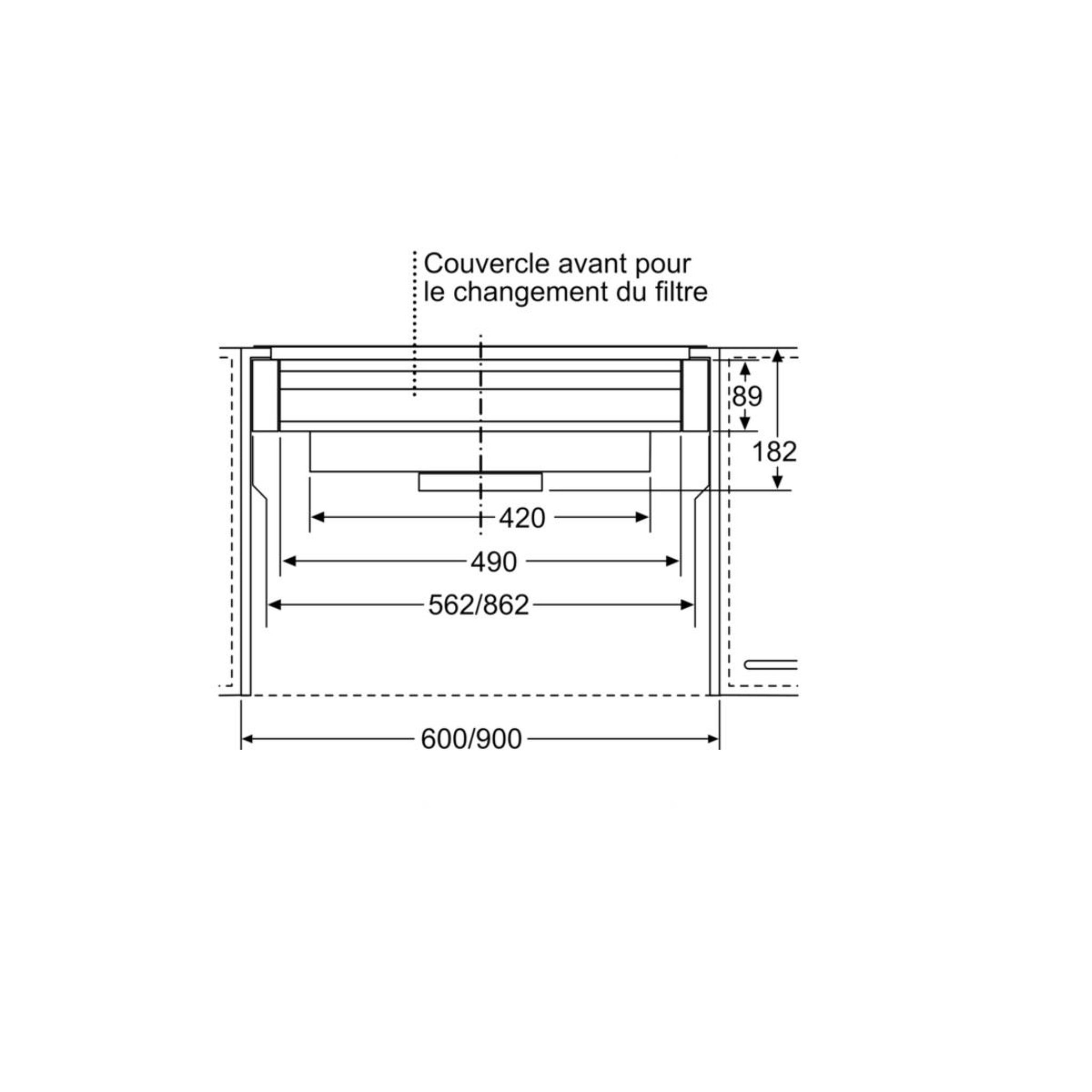 Voir la diapositive 4 : BOSCH Module de recyclage pour hotte - dwz1ix1c6