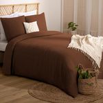 ATMOSPHERA Parure de Lit 3 Pièces  Flora  240x220cm Marron