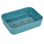 Paris Prix Porte Savon Soft Touch  Vitamine II  12cm Bleu Émeraude