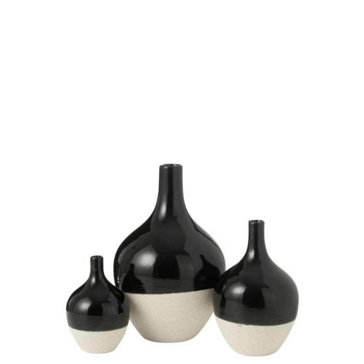 Paris Prix Vase Déco en Porcelaine  Iva  24cm Noir & Blanc