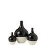 Voir la diapositive 2 : Paris Prix Vase Déco en Porcelaine  Iva  24cm Noir & Blanc