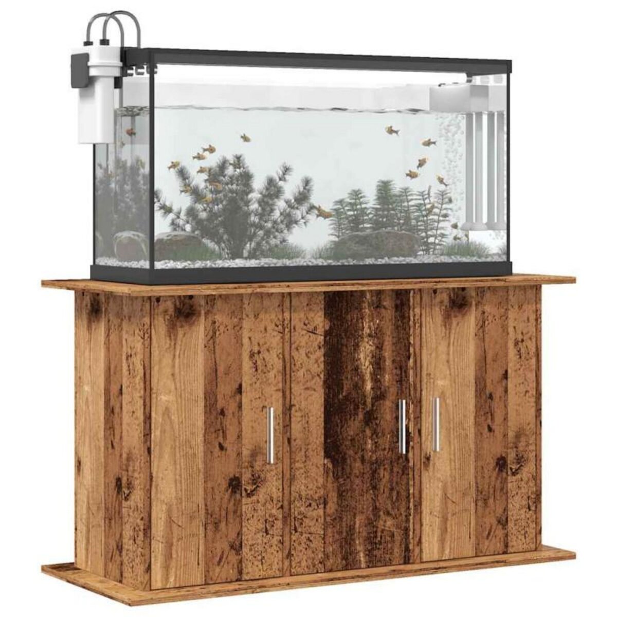 VIDAXL Support pour aquarium vieux bois 101x41x58 cm bois d ingénierie