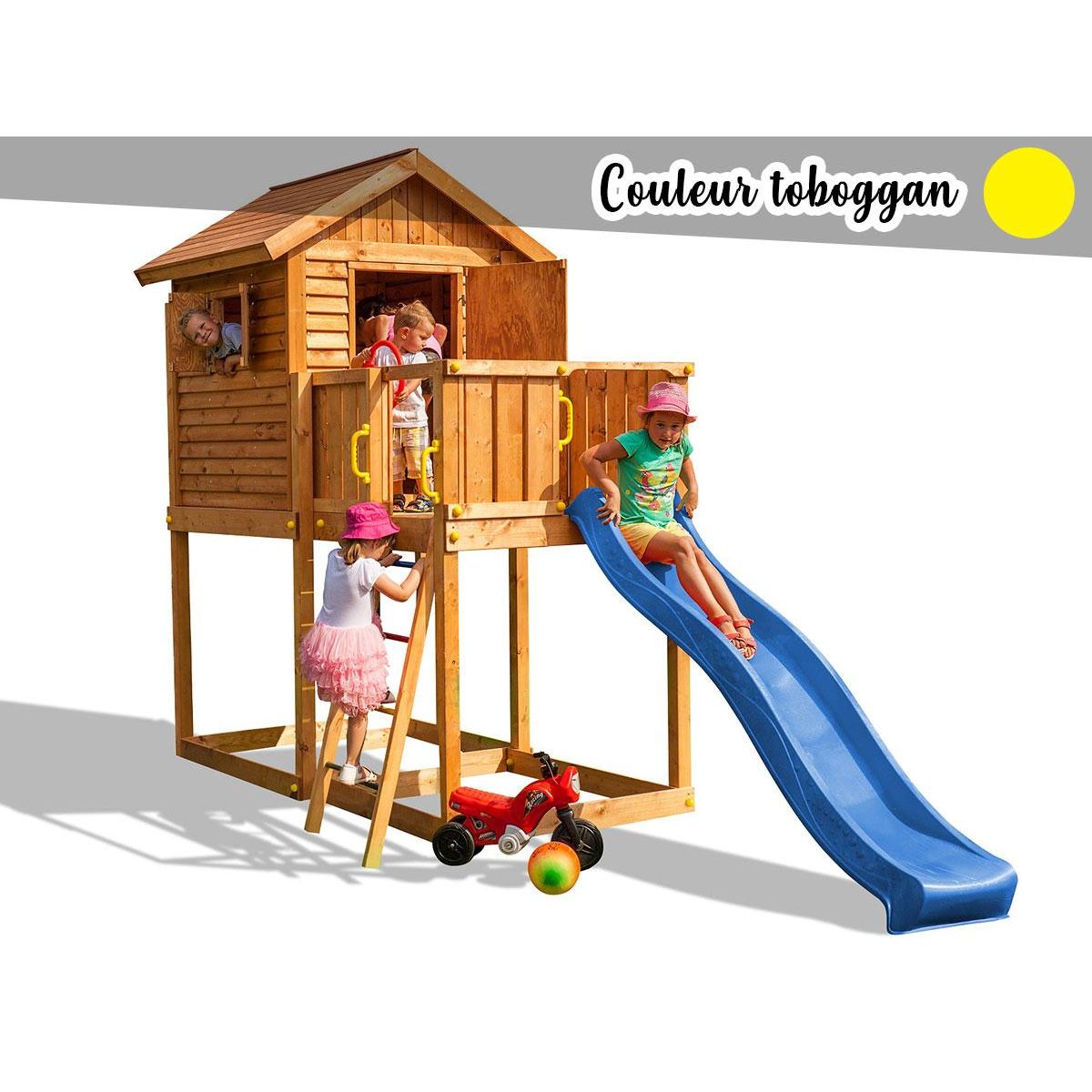 Fungoo Aire de jeux My House - Toboggan jaune - Fungoo