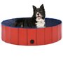 Voir la diapositive 1 : VIDAXL Piscine pliable pour chiens Rouge 120x30 cm PVC