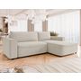 Voir la diapositive 1 : BEST MOBILIER Aurelia - canapé d'angle droit 4 places convertible avec coffre en tissu texturé
