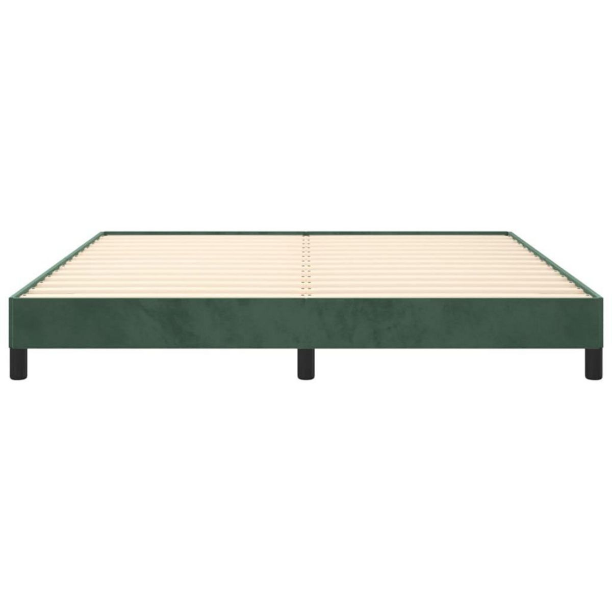 VIDAXL Cadre de lit sans matelas vert fonce 160x200 cm velours