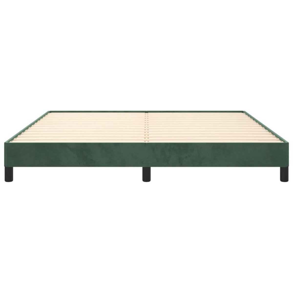 VIDAXL Cadre de lit sans matelas vert fonce 160x200 cm velours