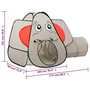 Voir la diapositive 6 : VIDAXL Tente de jeu pour enfants 250 balles Elephant Gris 174x86x101cm