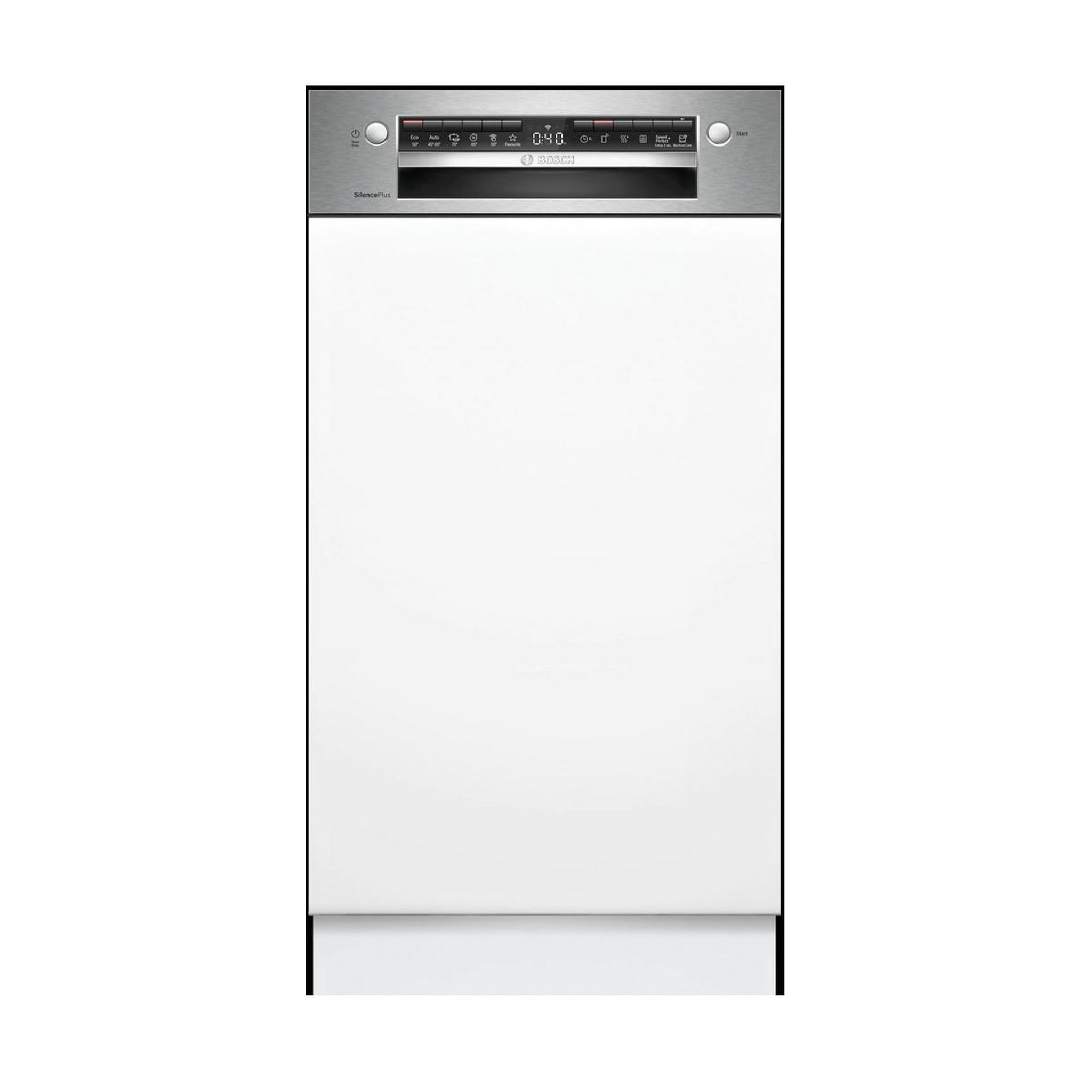 BOSCH Lave-vaisselle 45cm 44db intégrable ave bandeau inox - spi4hms13e
