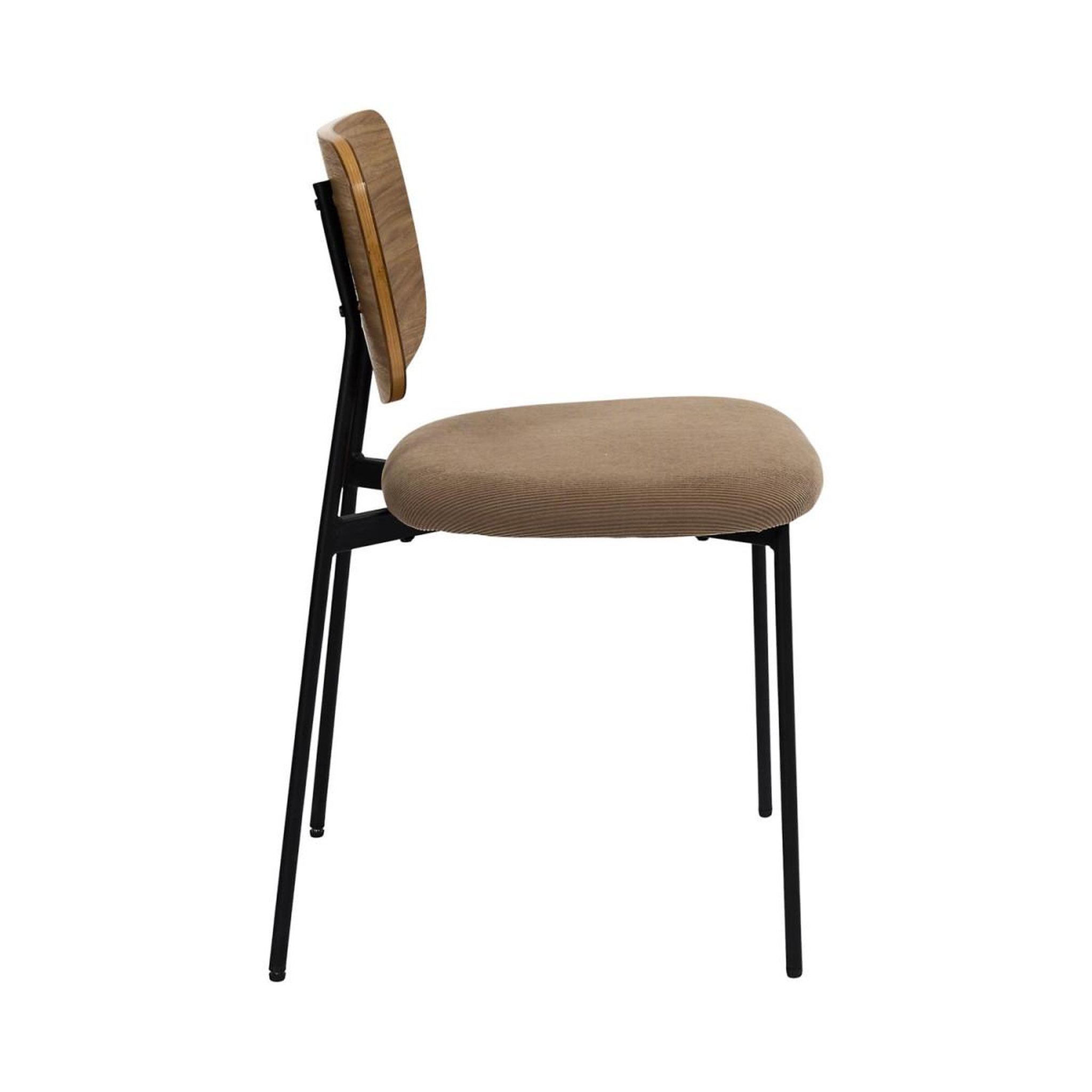 Voir la diapositive 4 : The Home Deco Factory Lot de 4 chaises côtelées bois  jules  77cm taupe