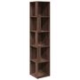 Voir la diapositive 2 : VIDAXL Armoire d'angle Chene marron 33x33x164,5 cm Bois d'ingenierie