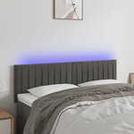VIDAXL Tete de lit a LED Gris fonce 144x5x78/88 cm Velours