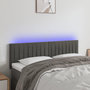 Voir la diapositive 1 : VIDAXL Tete de lit a LED Gris fonce 144x5x78/88 cm Velours