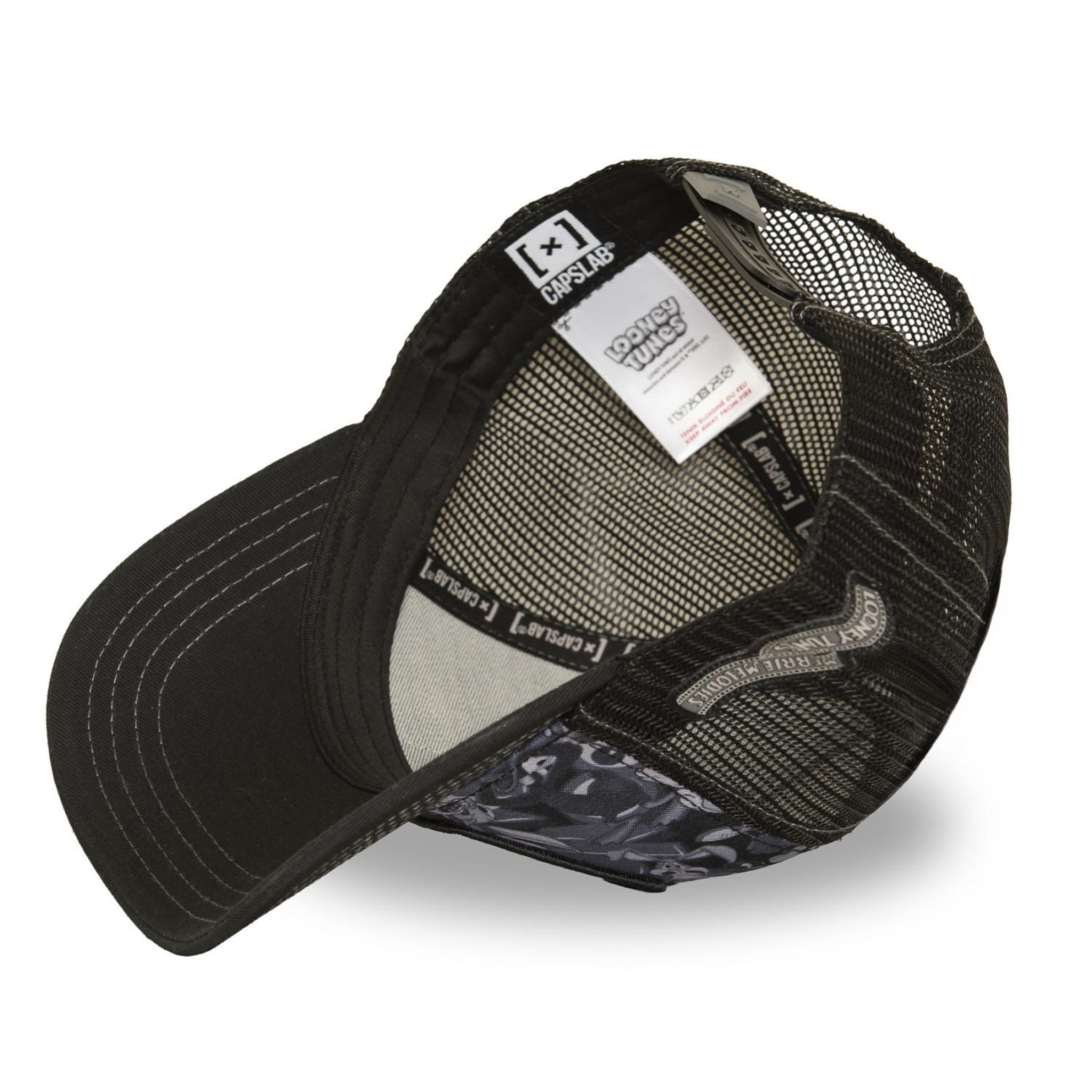 Voir la diapositive 5 : CAPSLAB Casquette trucker avec filet et patch looney tunes duo