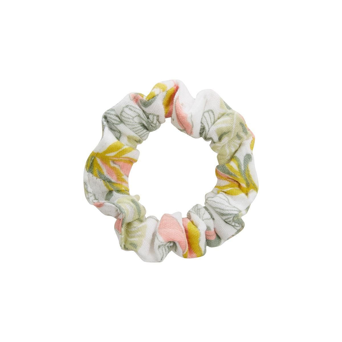 Petit Béguin Robe bébé en gaze de coton + chouchou Pivoina