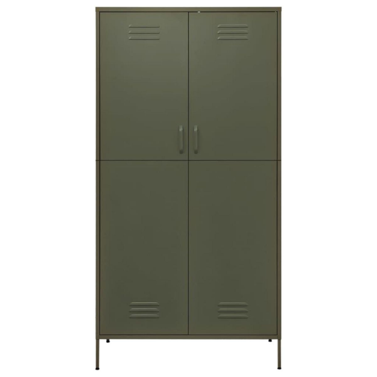 VIDAXL Garde-robe Vert olive 90x50x180 cm Acier