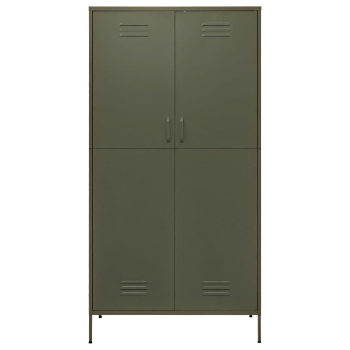 VIDAXL Garde-robe Vert olive 90x50x180 cm Acier