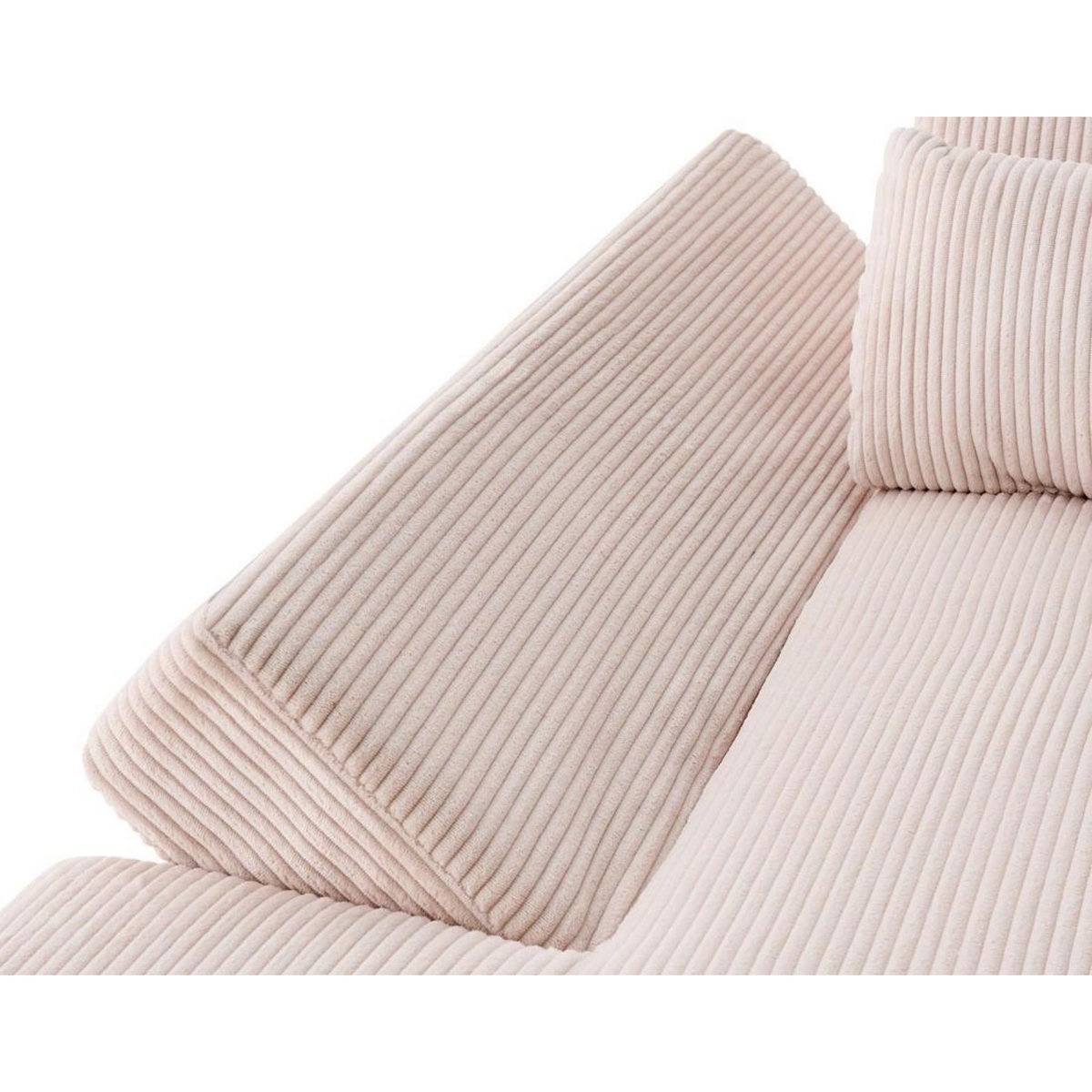 LISA DESIGN Vermont s - canapé panoramique d'angle droit 7 places en velours côtelé