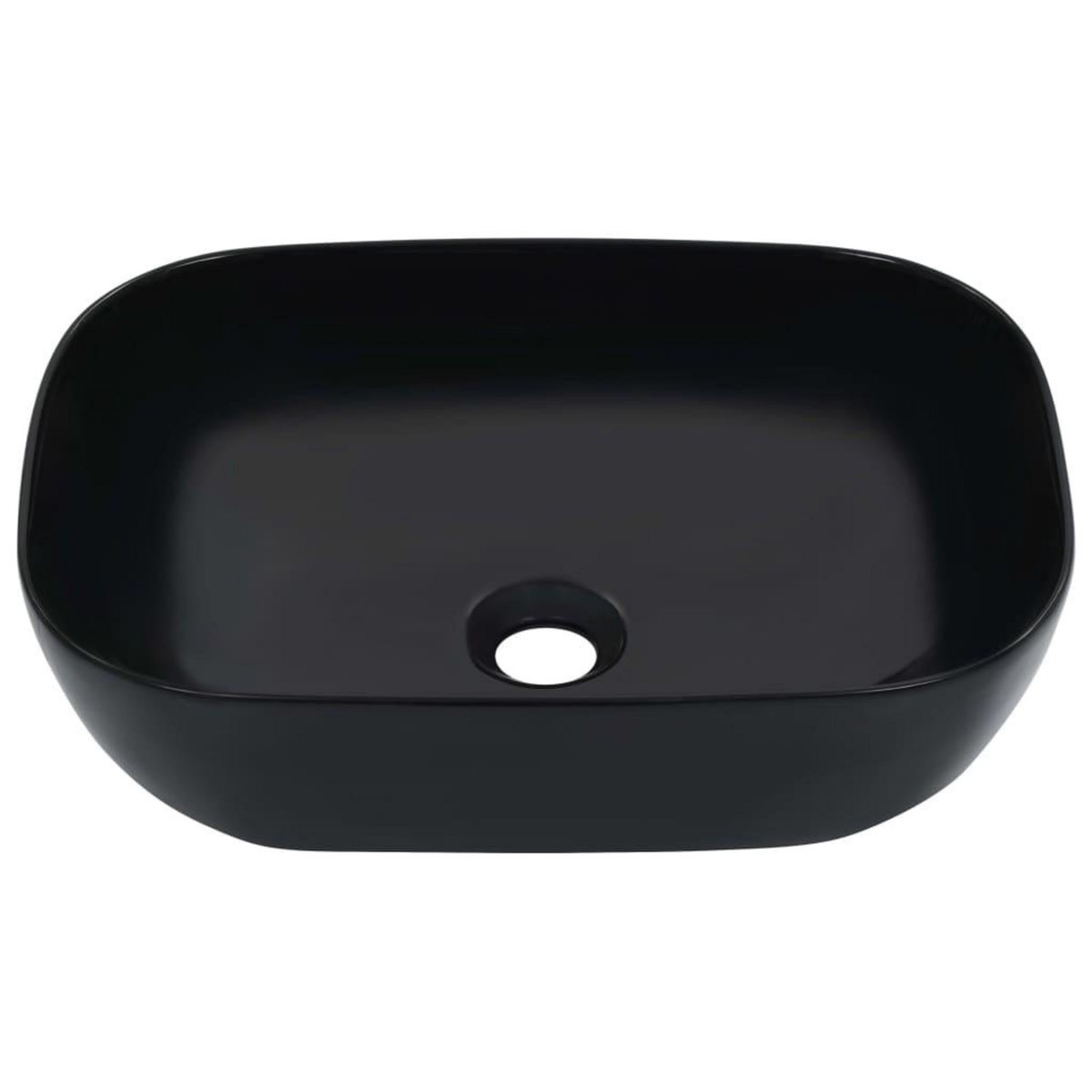 VIDAXL Lavabo 45,5x32x13 cm Ceramique Noir