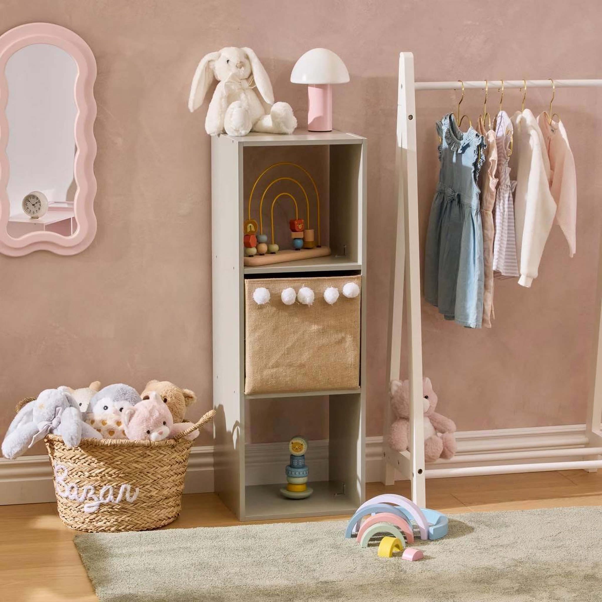 Voir la diapositive 2 : Atmosphera Kids Étagère enfant 3 cases  mix n'modul  94cm vert