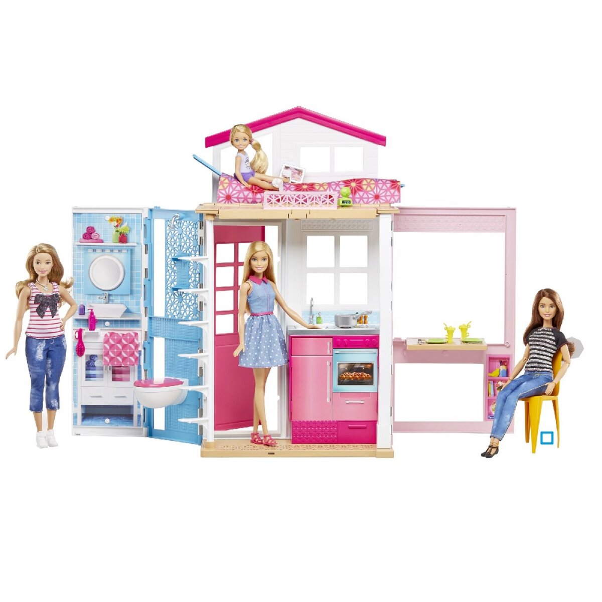 BARBIE Poupée Barbie et sa maison pas cher 