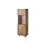Voir la diapositive 6 : BEST MOBILIER Come - vitrine - effet bois - 1 porte - 60x182 cm