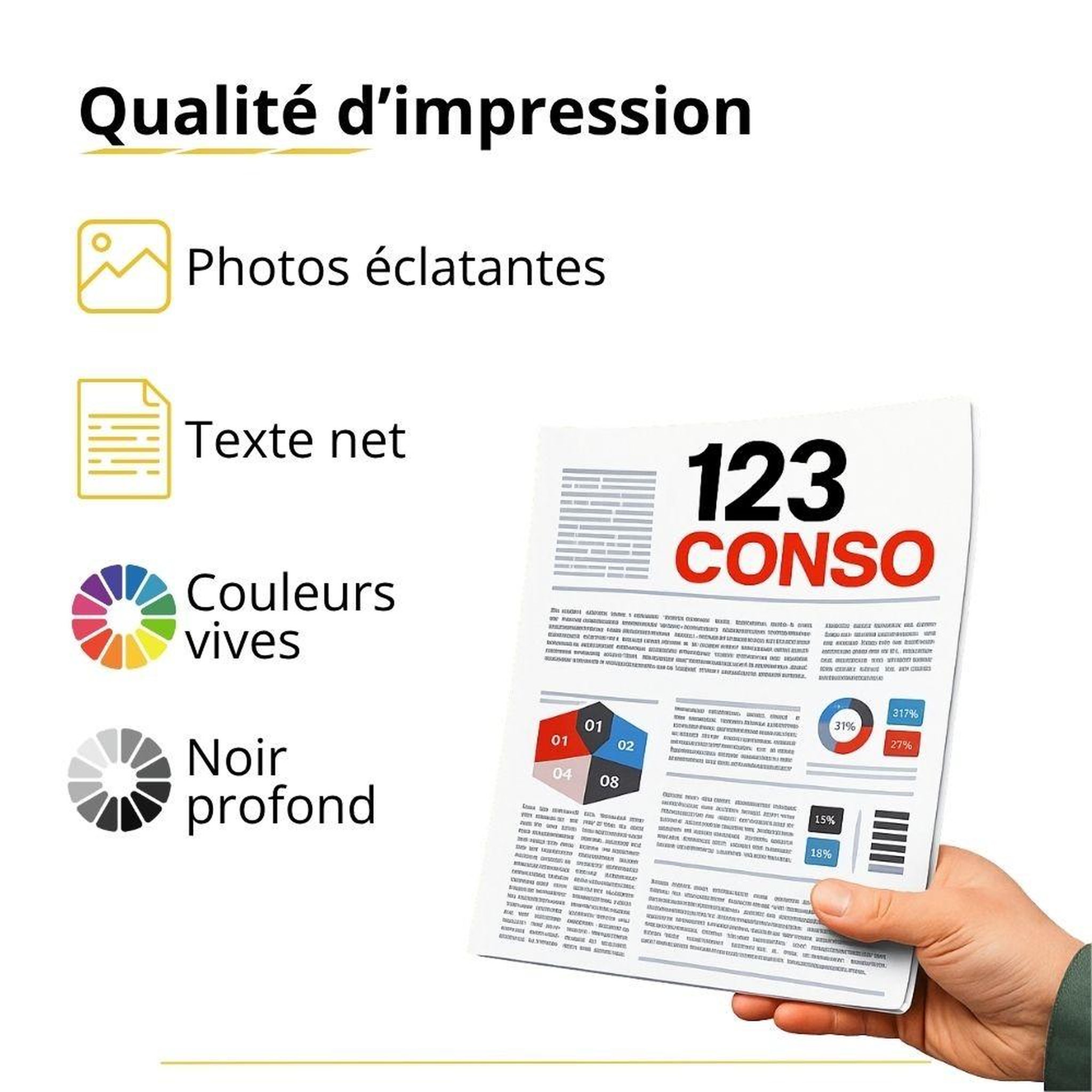 Voir la diapositive 5 : 123CONSOMMABLES Pack 123CONSOMMABLES compatible Epson 603XL – 4 cartouches