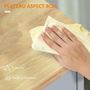 Voir la diapositive 6 : HOMCOM Desserte de cuisine - 2 portes, étagère, tiroir, porte-torchons - bois hévéa pin
