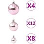 Voir la diapositive 2 : VIDAXL Ensemble de boules de Noël 100 pcs Rose