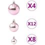 Voir la diapositive 2 : VIDAXL Ensemble de boules de Noël 100 pcs Rose
