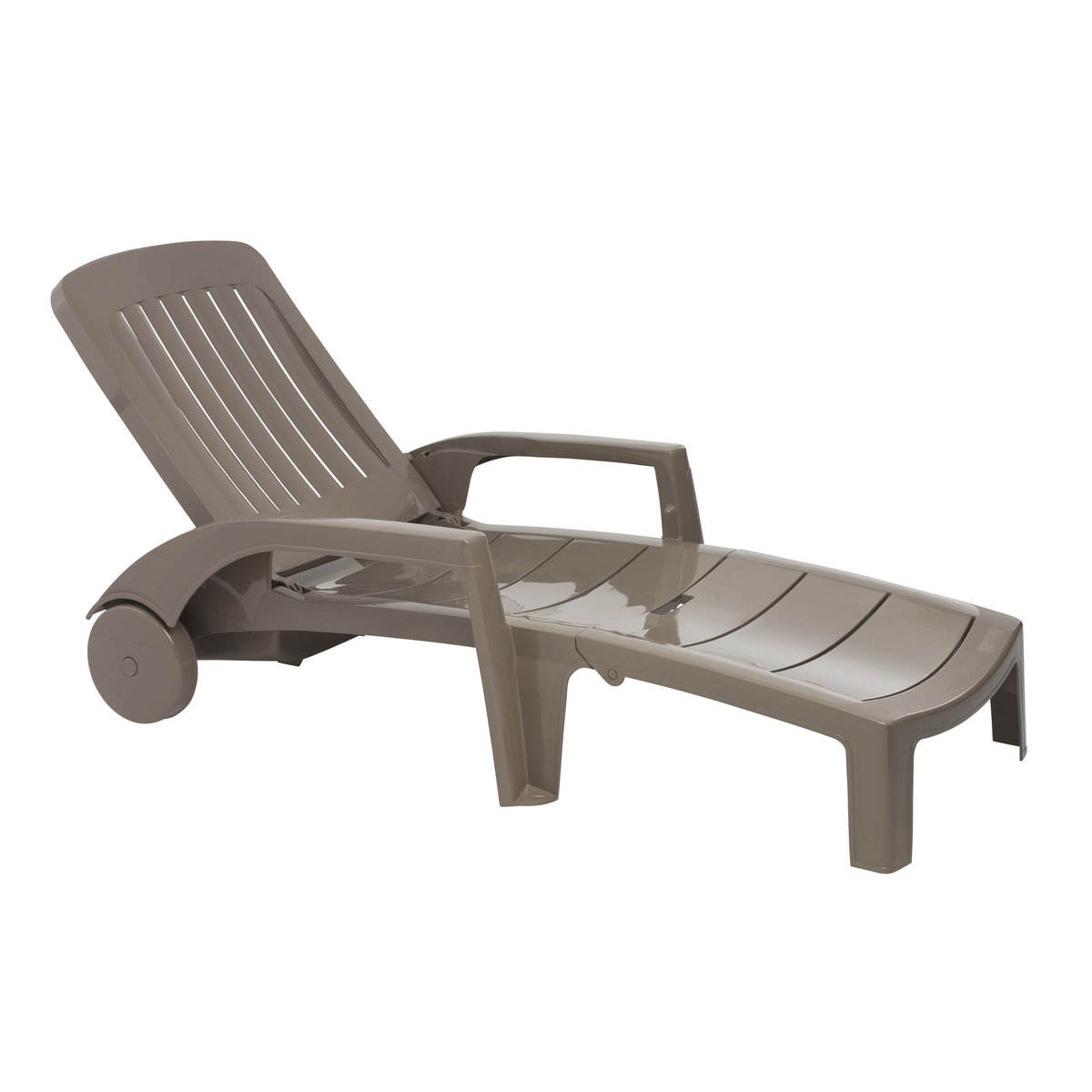 GROSFILLEX Bain de soleil pliant multipositions - Résine - Taupe - MIAMI