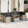 Voir la diapositive 1 : VIDAXL Salon de jardin 8 pcs avec coussins gris clair resine tressee