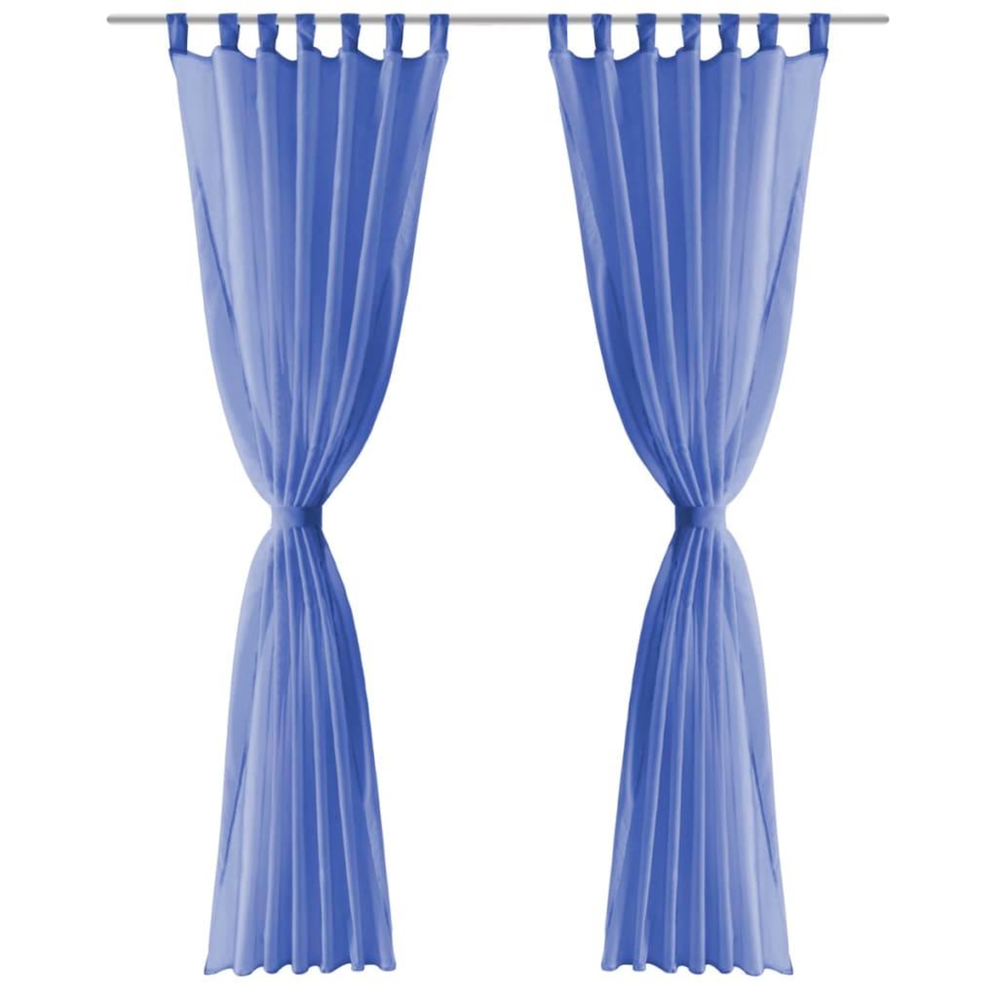 Voir la diapositive 3 : VIDAXL Rideau occultant 2 pcs Voile 140 x 225 cm Bleu royal
