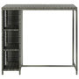 Voir la diapositive 2 : VIDAXL Table de bar avec rangement Gris 120x60x110 cm Resine tressee