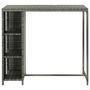Voir la diapositive 2 : VIDAXL Table de bar avec rangement Gris 120x60x110 cm Resine tressee