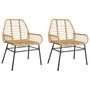 Voir la diapositive 2 : VIDAXL Chaises de jardin lot de 2 marron resine tressee
