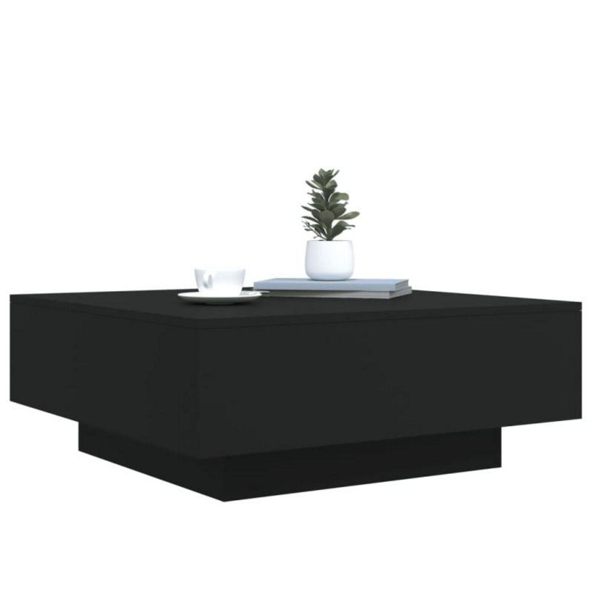 VIDAXL Table basse noir 80x80x31 cm bois d ingénierie