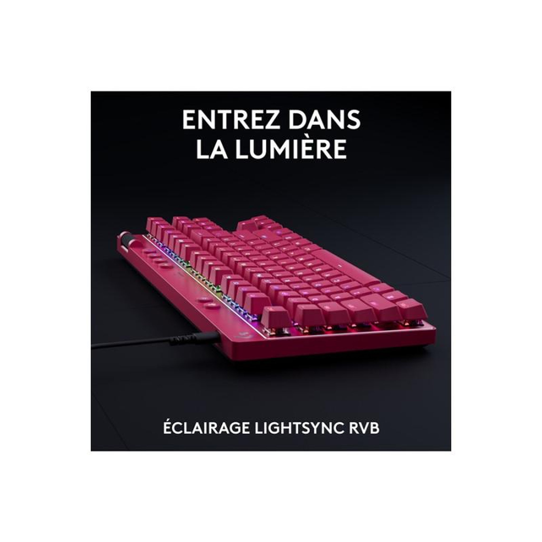 Voir la diapositive 6 : Logitech Clavier gamer g pro x tkl rapid magenta